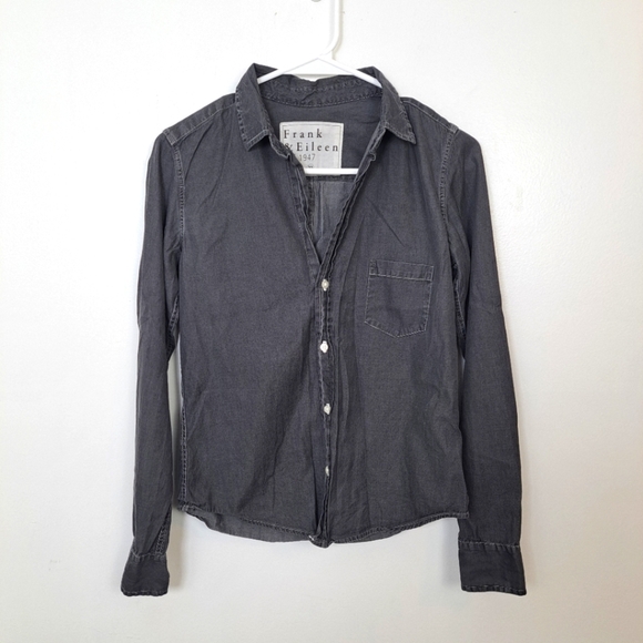 Frank & Eileen Gray Barry Button Up 100% Cottok Casual Minimalist Shirt Size XS - Picture 1 of 7